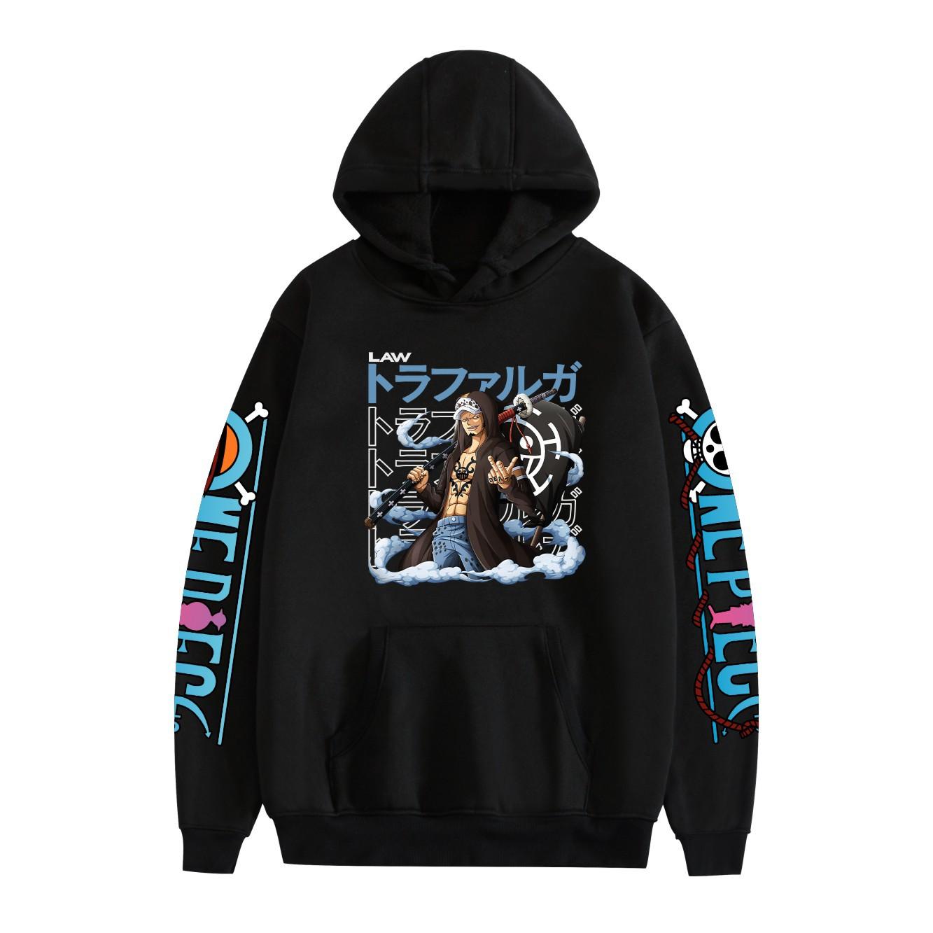 Худи Аниме Ван Пис Студенческая Толстовка С Длинным Рукавом Мужские Женские Худи Харадзюку Уличная Одежда Пуловеры Модная Одежда XS чёрный 1750₽