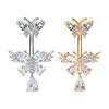Butterfly Navel Ring For Women Girls Exquisite Zircon  Belly Button Rings Sexy Belly Piercing Body Jewelry Gifts