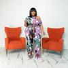MY902 Plus Size Womens Off-Shoulder Printed Jumpsuit With Belt 2025 Knit Romper In Orange Beige Lavender Yellow Blue 1XL5XL