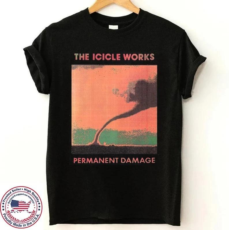 The Icicle Works Band Permanent Damage Tee Shirt Full Size S-5XL Unisex T-Shirt XXL