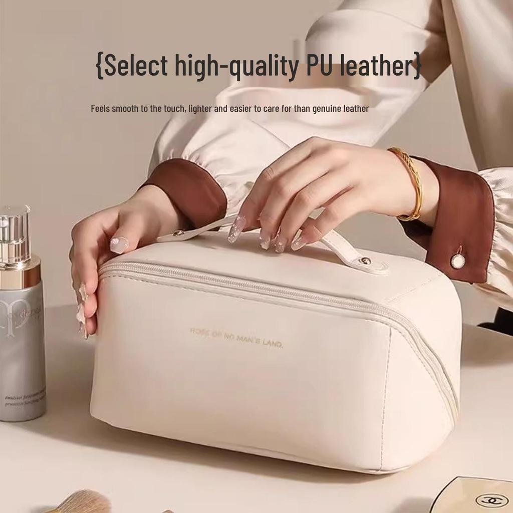 Premium Large Capacity Women's Cosmetic Bag: Portable Travel Makeup Organizer Case