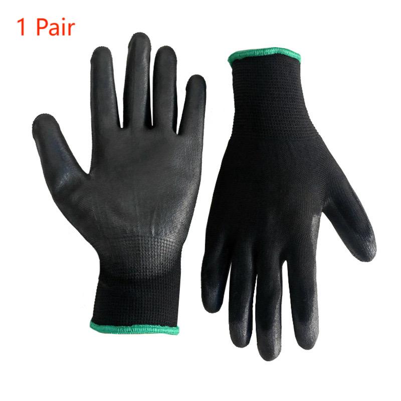Safety Coated Work Gloves PU and Palm Coated Gloves Safety Gloves Are Suitable for Construction and Maintenance Vehicles