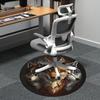 1PC Wolf Pack Office Round Area Rug,  Mat Suitable ForOffice, Under Office Chairs Bedroom Living Room Home Decor, Room Deco