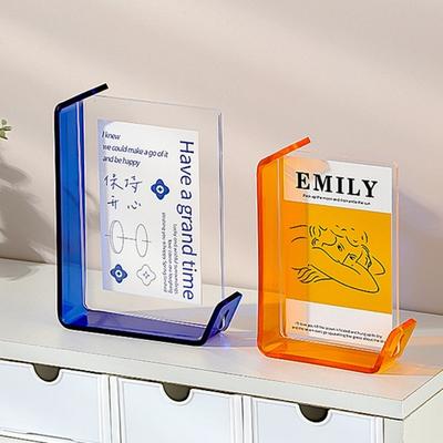 6/7-Zoll schwebender Bilderrahmen, DIY, doppelseitig, horizontal, vertikal, Neon-Acryl, für Zuhause, Büro, auf dem Schreibtisch, dekorativer Bilderrahmen