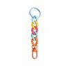 Matte Acrylic Chunky Chain Keychain Macaroon Color Keyring Bag Charm  For Women
