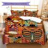 Ethnic Tribal Texture Pattern Bedding Quilt Set Quilt Cover Pillowcase Home Decoration Gift (1 * duvet cover + 2 * pillowcase, without core)