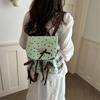Schoolbag1011 Spring New Korean Version Niche Design Mint Green Backpack Retro Plaid Fashion Bow Backpack