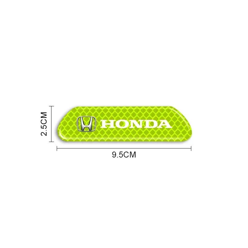 For Honda 4PCS Car Door Sticker Safety Warning Reflective Mark For Honda Civci CRV Accord Mugen Prelude FIT City CRZ CRX Jazz D