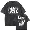 Korn Follow The Leader Album Vintage Washed Graphic Tee  Unisex Gothic NuMetal Unisexs Casual Oversized  Cotton TShirt