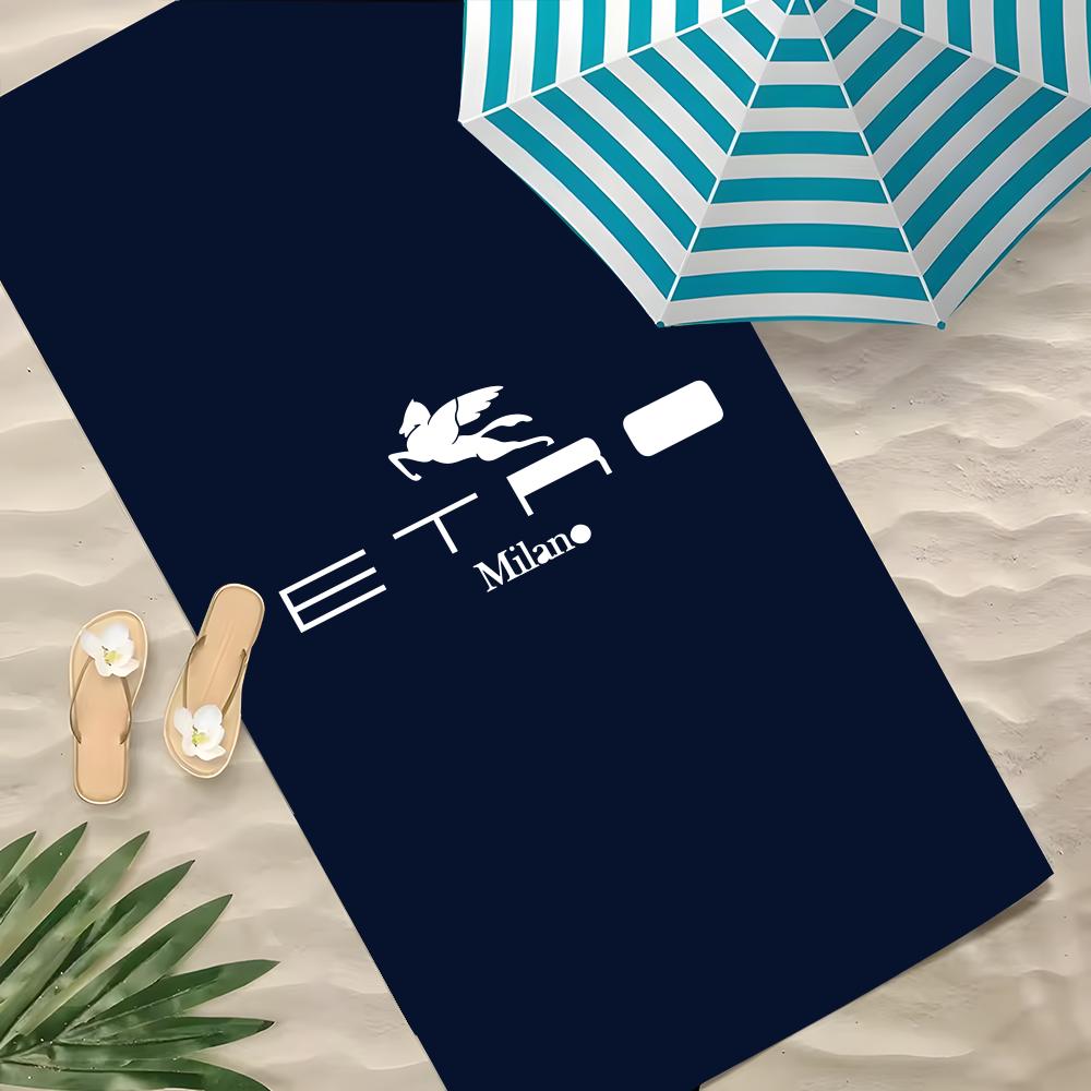 E-Etro Towel Polyester Beach Towel Quick Dry Sand Free Bath Towel For Summer Pool Travel Vacation