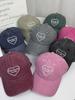 Cotton Baseball Cap For Couples With Heart Embroidery Sunshade Casual Summer Accessory