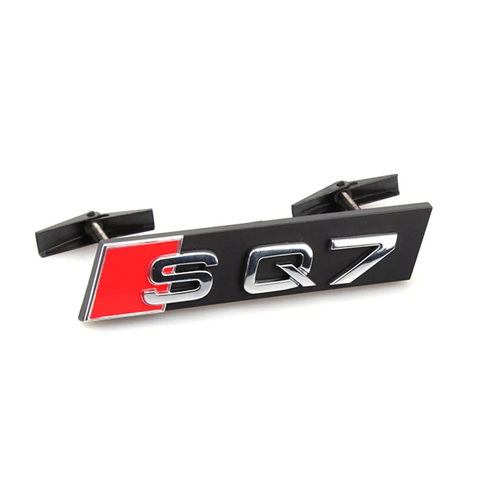 3D ABS Chrom Schwarz Logo SQ3 SQ5 SQ7 Emblem Auto Kühlergrill Abzeichen Zubehör Audi SQ