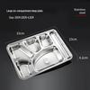 Jiwanggu 201 Stainless Steel 6-Compartment Deep Fast Food Tray