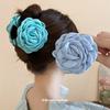 Fabric Wers Large Claws Women's New Sweet Shark Clip French Wer Haripins Elegant Hair Accessories Solid Color