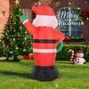 5.9FT Inflatable Toy Santa Claus Wreath Xmas Yard Lawn Party Decoration with LED Lights Christmas Home Supplies Ornaments Gifts