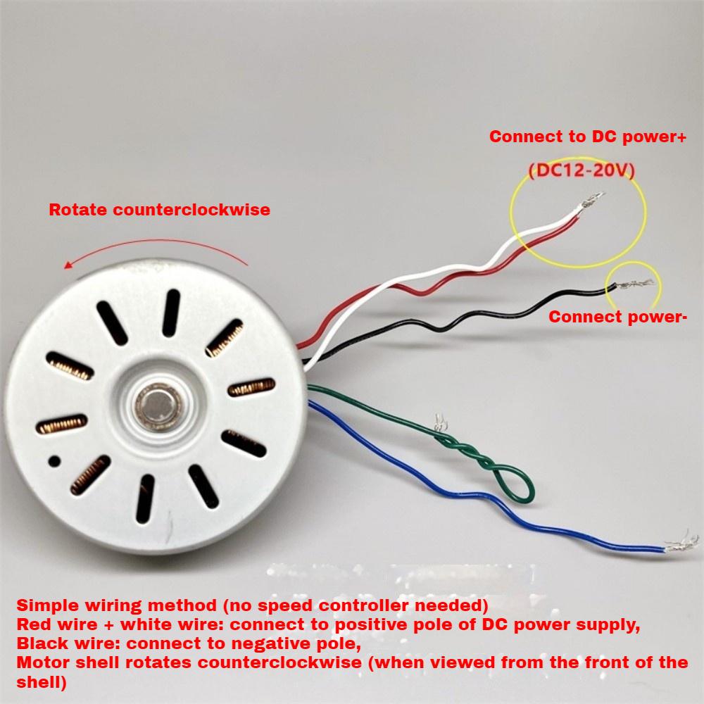 External Rotor Brushless Motor DC12-20V Speed Regulation Forward And Reverse Rotation 4038RP Brushless Motor With 9cm Cable