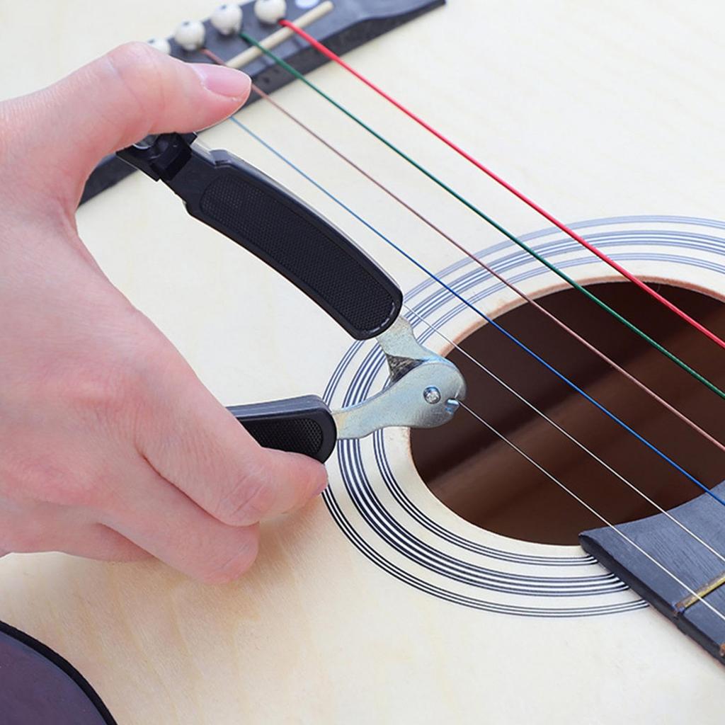 3-in-1 Guitar String Winder, Cutter, and Bridge Pin Puller - Multi-Tool for Acoustic and Bass Guitar Maintenance