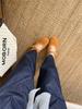 2025 Herbst neue Retro Ein-Wort mit runder Spitze Mary Jane Schuhe Damen vielseitige weiche Sohle flacher Ausschnitt einzelne Schuhe Damen