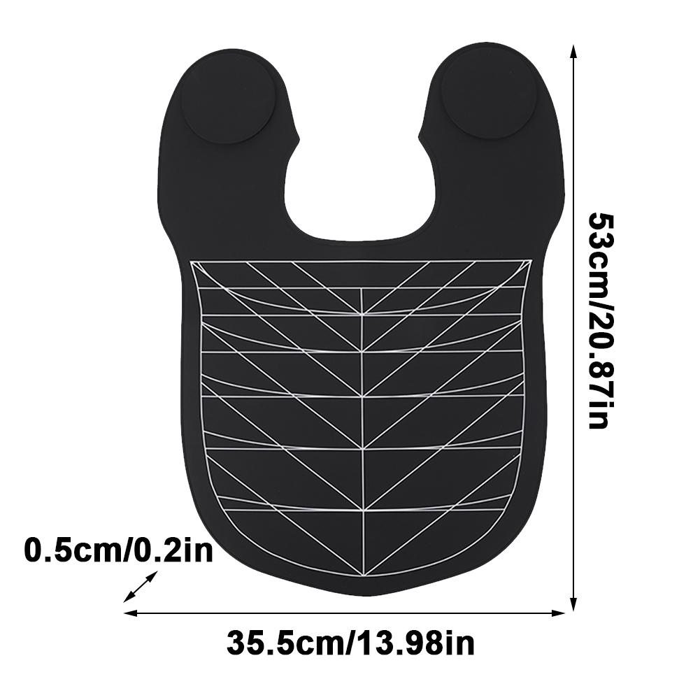 Silicone Hair Cutting Guide Collar Waterproof Cutting Cape with Guidelines Salon Hairdressing Hair Cutting Pad for Hair Stylist