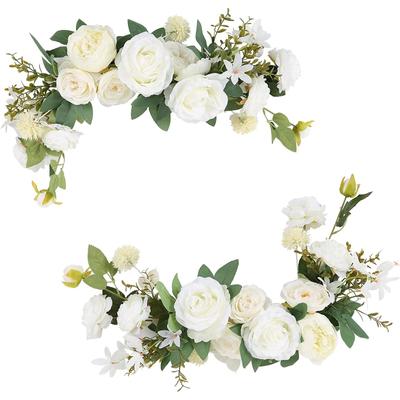Wedding Flowers Welcome Sign Flowers Fake Roses Combo Silk Peony for Wedding Decorations Bridal Shower Centerpieces Decor
