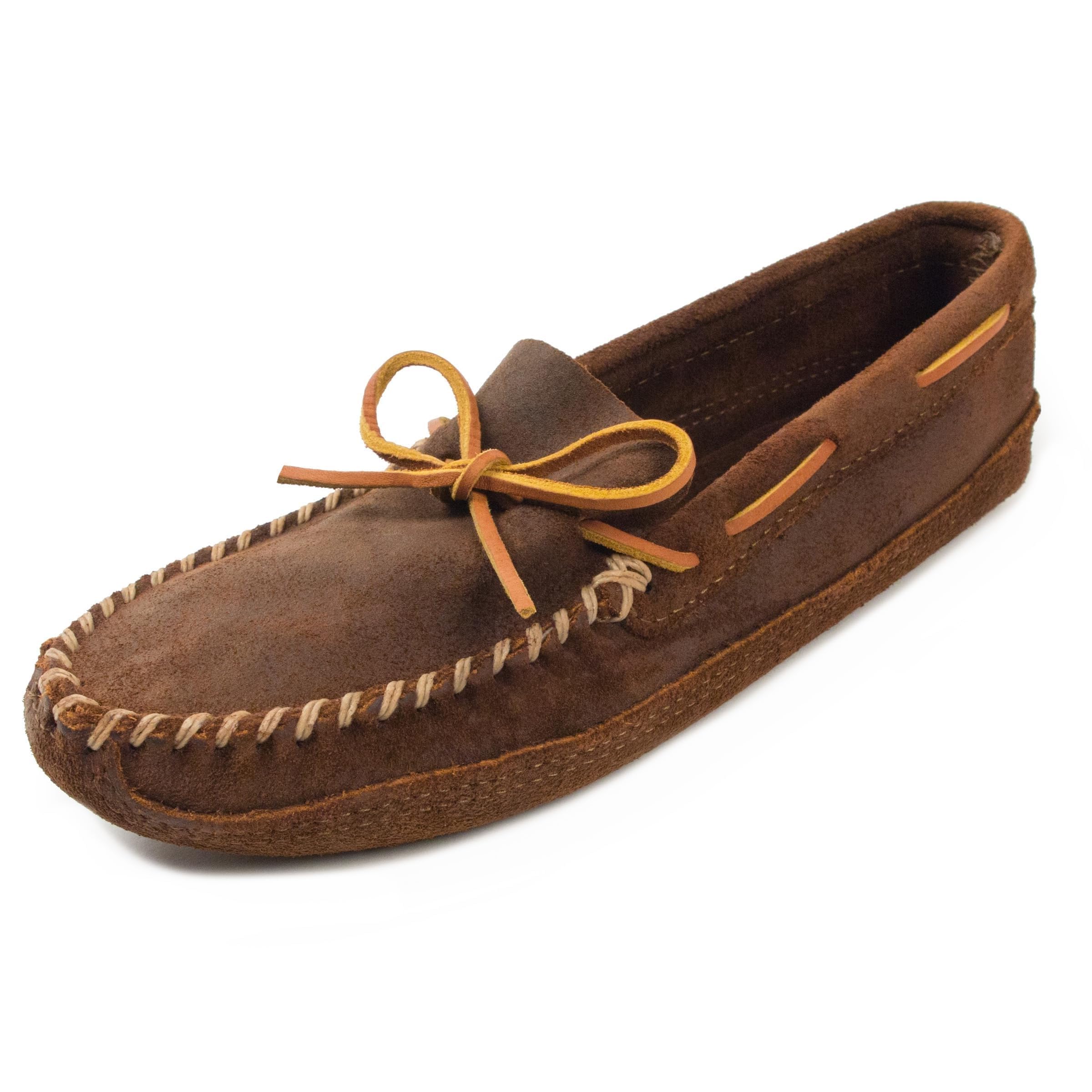 

Minnetonka Double Bottom Soft Brown Size Wide Men s Sole, Rough, 8.5