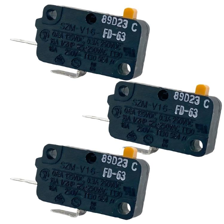 

16A 125/250V 2 Pin Normally Open Microswitch Replacement Microswitch Microwave Oven Door Switches 1