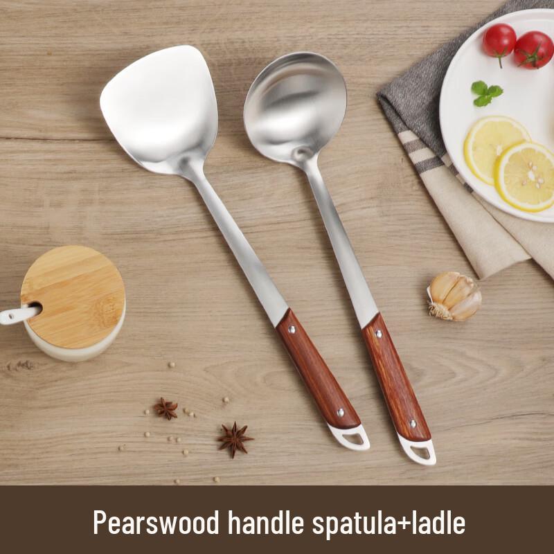 Bayco Stainless Steel & Pearwood Kitchen Utensil