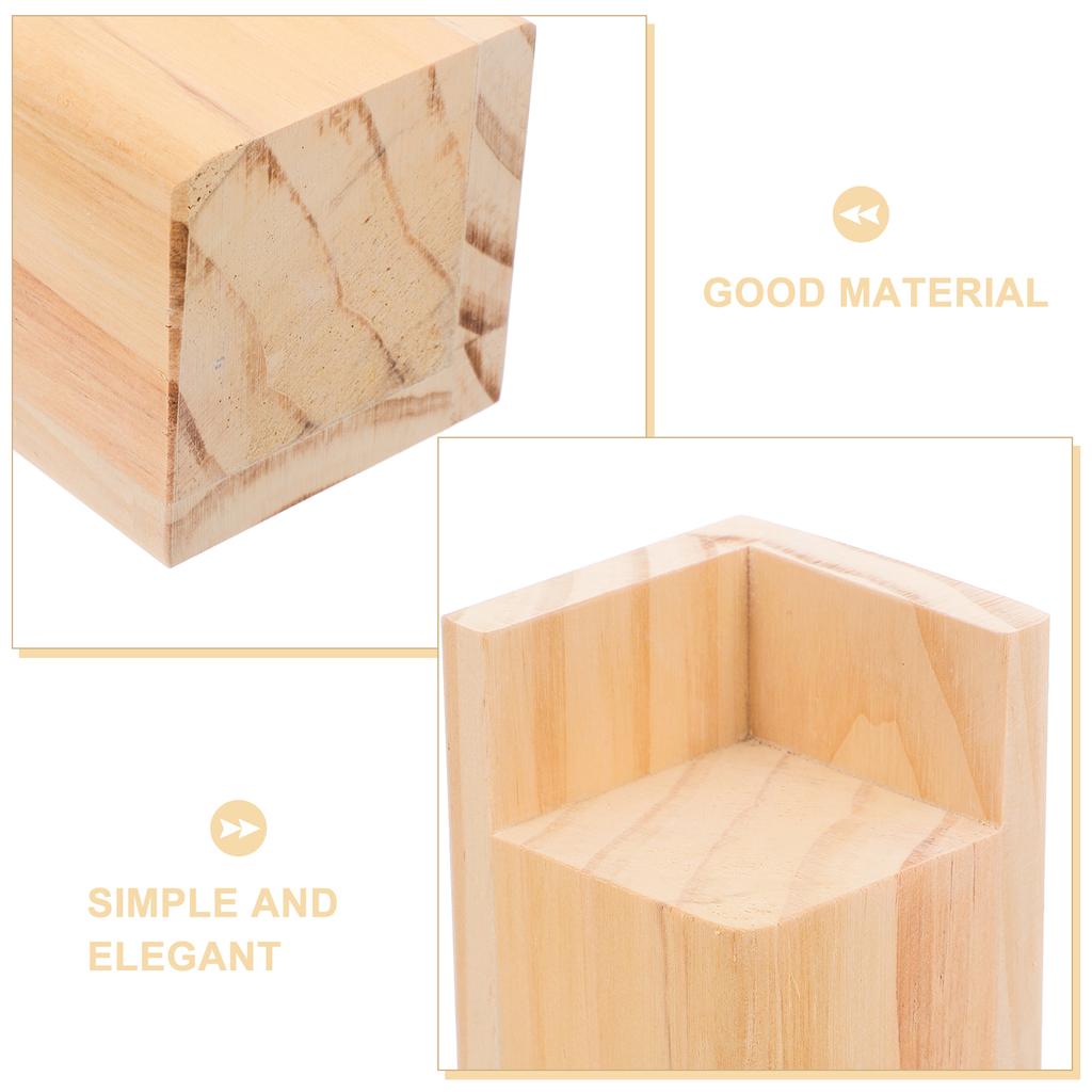 4 Stück Massivholz Möbelhöhenverlängerer Stapelbare Stuhlbeinerhöhungen Schwerlast Schreibtischbeine Tischlifte Couch Sofa Stützen Bett