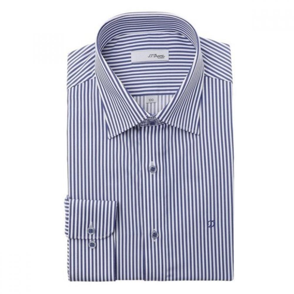 S.t. Dupont Soft Touch London Stripe Long Sleeve Slim Fit Shirt Se6sm21ls36 95