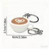 Simulation Clicker Key Chain 3D Printed Coffee Calming Keychain Finger Button Pendant  Bag Pendant