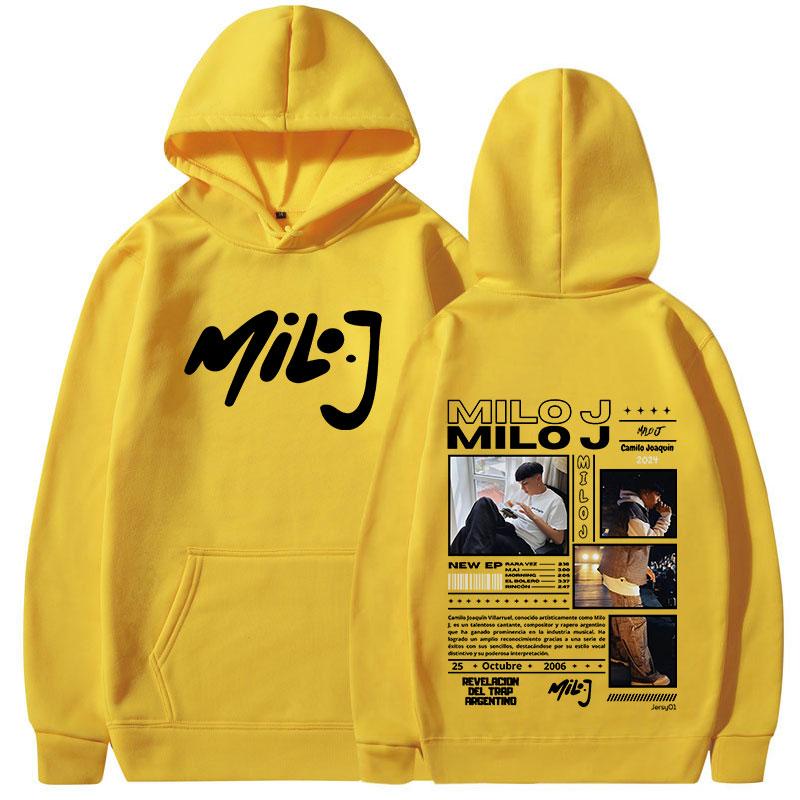 Rapper Milo J 111 Album Merch Hoodies Mannen Vrouwen Kleding Vintage Hip Hop Hooded Sweatshirt Casual Oversized Pullovers Fans Cadeau