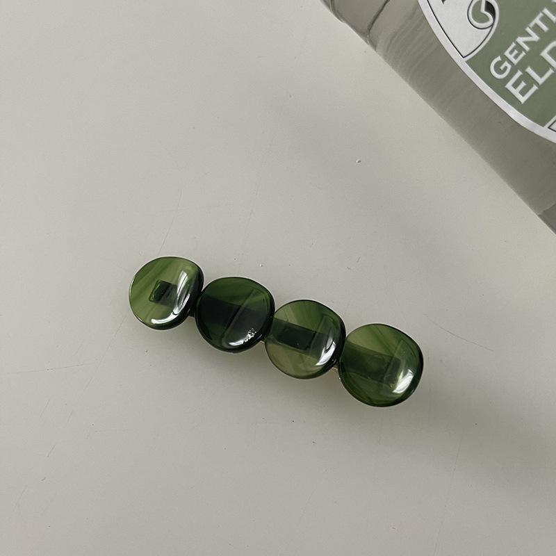 Hochwertige grüne Twill-Acetat-Klammer sanfte Hinterkopf-Haarklammer Bade-Haarklammer Haarnadel Kopfschmuck