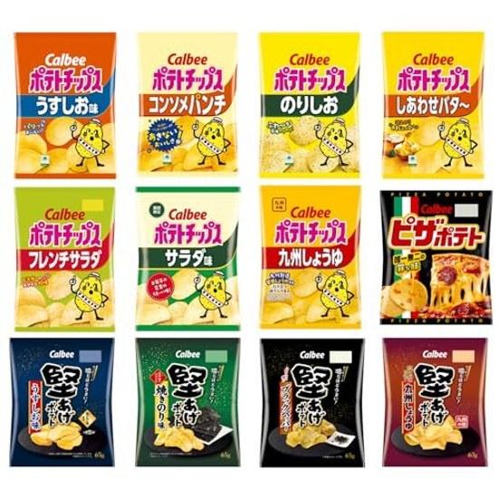 Calbee snack assortment set potato chips crunchy pizza 12 varieties
