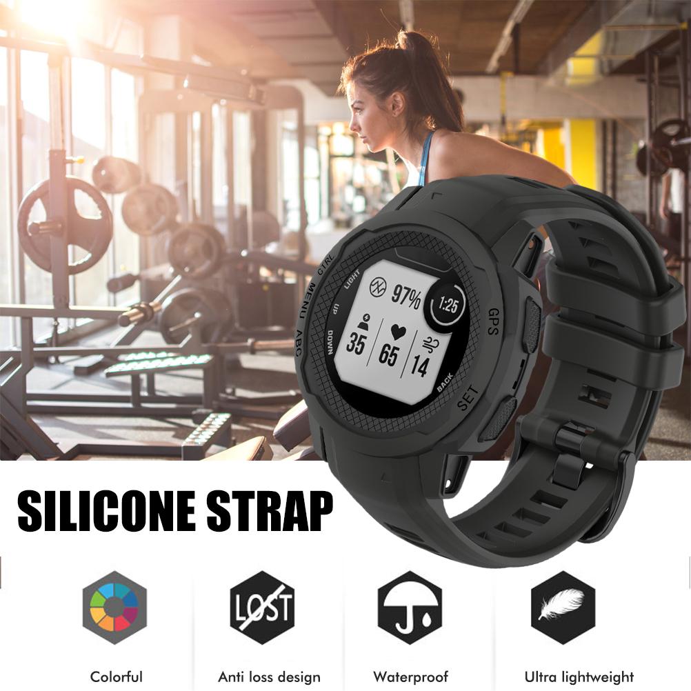 Replacement Straps Compatible for Garmin Instinct 2s Sports GPS Smartwatch Silicone Straps with