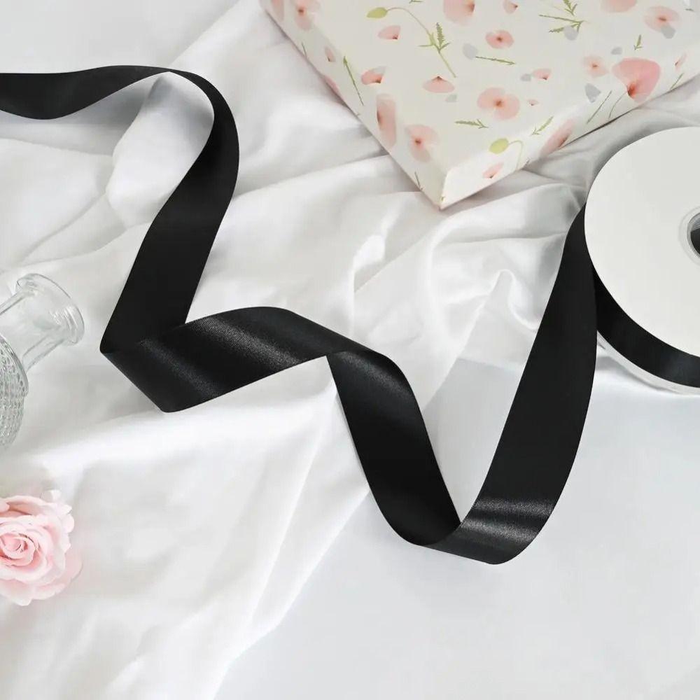 1 Stück 22m Schwarzes Satinband Queen Beerdigungszubehör Neues Schleifenband Geschenk Hochzeitsparty Deko