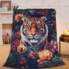 Tiger Blanket Super Soft Warm Bedding Animal Print Throw Blankets Sofa Couch Bedroom Decor Flannel Plush Blanket for All Season