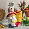 Fat Chef Resin Figurine Toothpick Holder Resin Chef Statue Sculpture Home Cafe Restaurant Kitchen