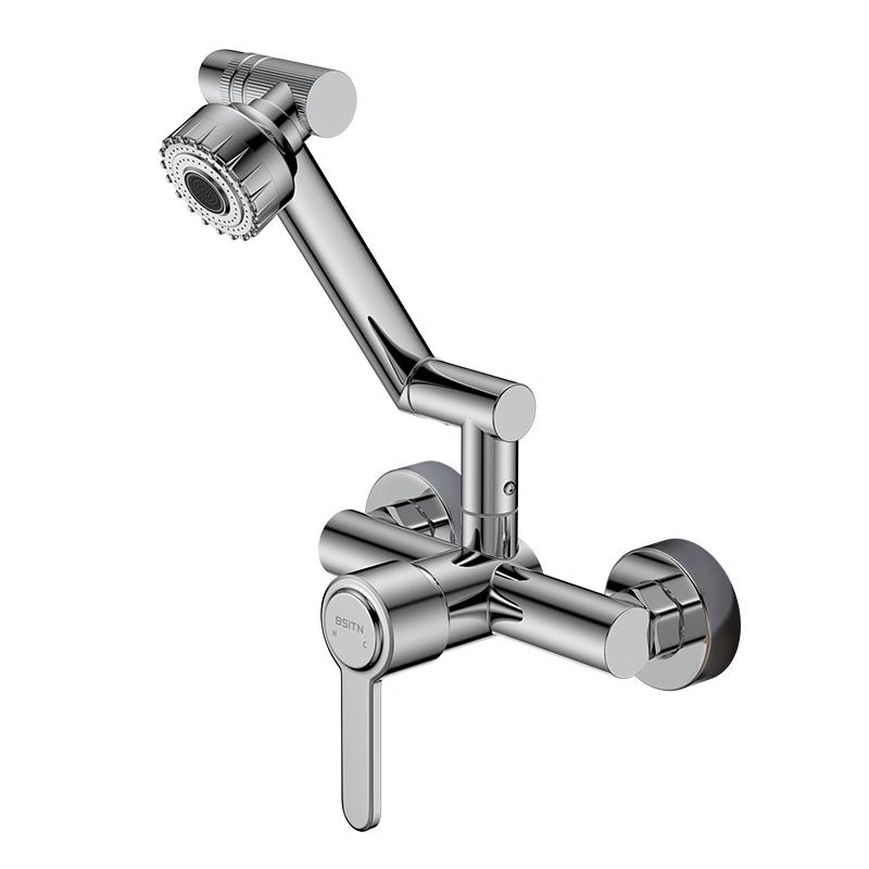 BSITN Счастливый Кот Гибкий Излив Настенный Кухонный Смеситель