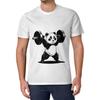 Panda Weightlifting Fitness Gym Graphic Tees for Men Print Short Sleeve T-Shirts Casual Tops