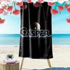 Casper Print Beach Towel, Large Soft Quick Dry Towel for Beach Camping Swimming