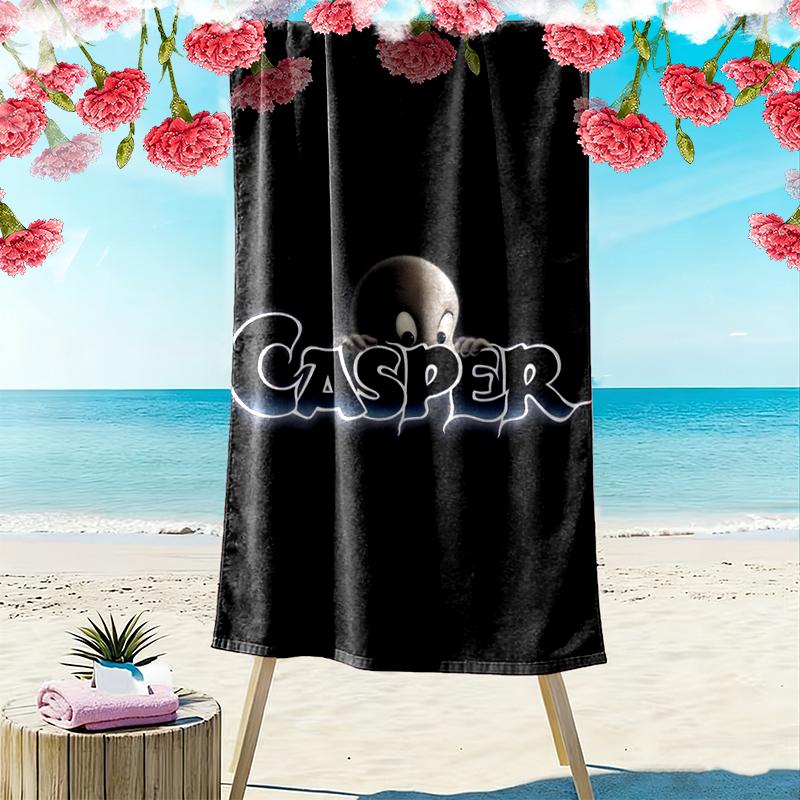 Casper Print Beach Towel, Large Soft Quick Dry Towel for Beach Camping Swimming