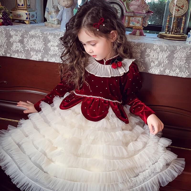 MIMIHELLO Girls' Long Sleeve Winter Princess Dress