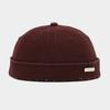 1 Stück Gewaschene Farbe Docker-Mütze Ohne Schirm Gebrochene Schirmlose Mützen Unifarbene Mütze Verstellbar Baumwollmützen Unisex Vintage Hip Hop
