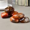 Natural Smooth Lace Agate Stone Sardonyx Healing Crystal Geode Mineral Specimen Madagascar Craft Decor