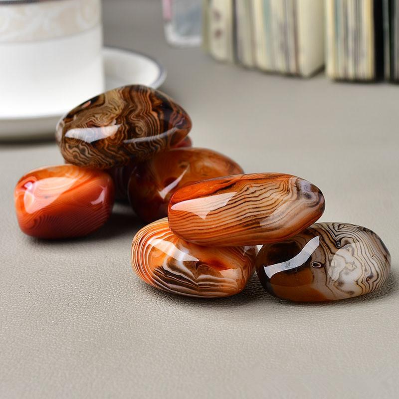 Natural Smooth Lace Agate Stone Sardonyx Healing Crystal Geode Mineral Specimen Madagascar Craft Decor