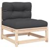 Vidaxl 2-Osobowa Sofa Ogrodowa Z Poduszkami, Lite Drewno Sosnowe