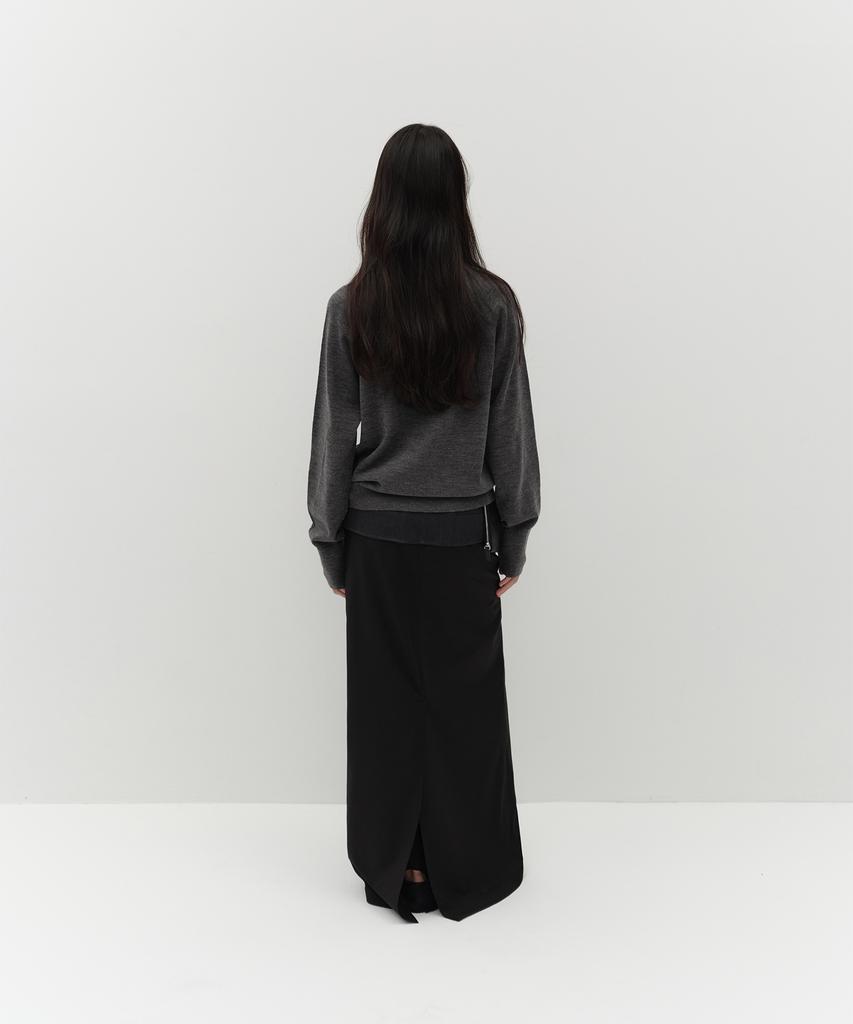 Loutaideu Classic V Neck Knit [Grey]