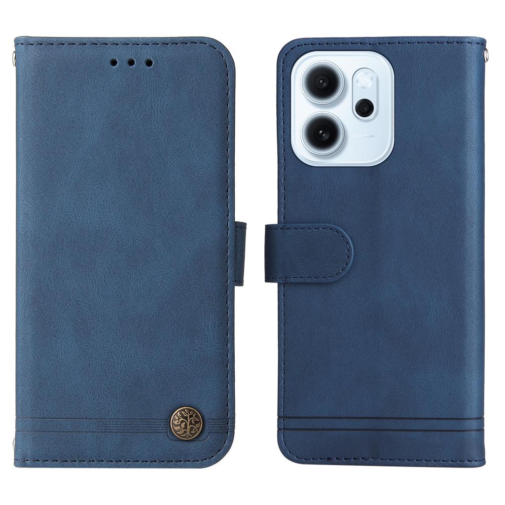For Oppo Reno15 F 5G Leather Wallet Cases Skin Touch Phone Cover Stand with Strap