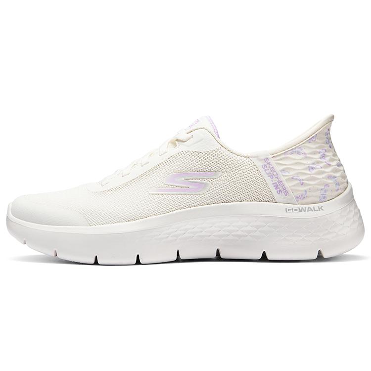 Skechers Go Walk Flex Women White Purple Low Top Running Shoes 124823-NTPR 40