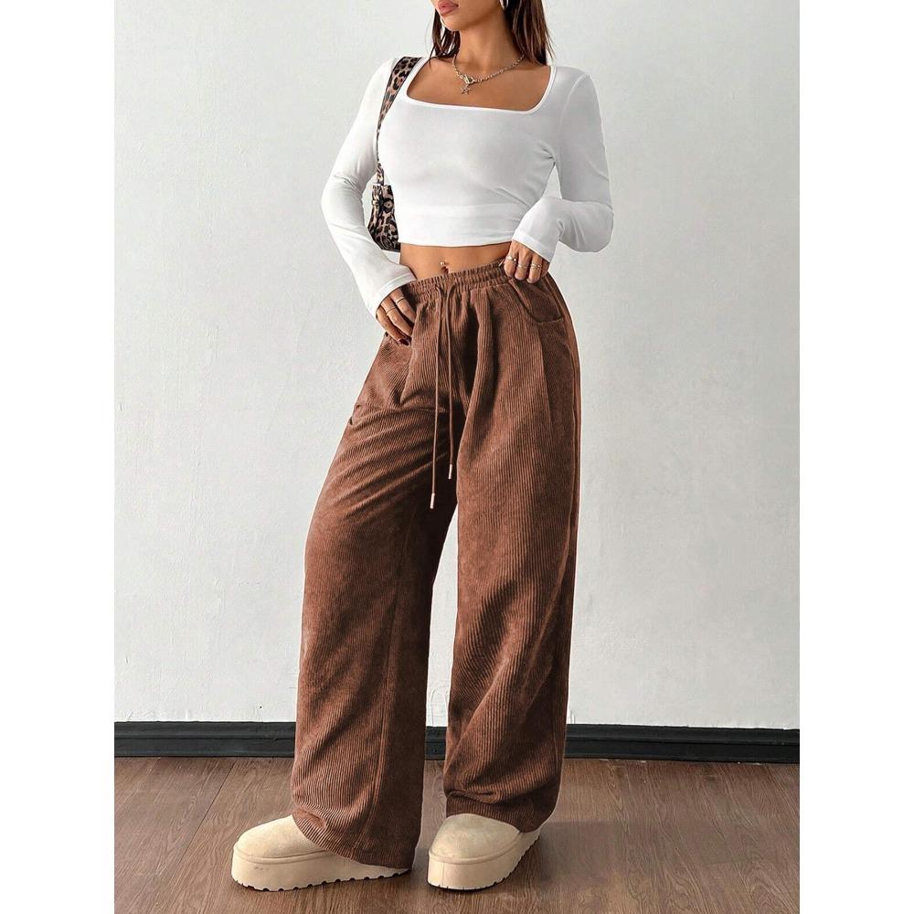 Fall New Style Corduroy Wide-leg Pants for Women - Loose-fitting, Slimming and Soft-feeling Casual Pants